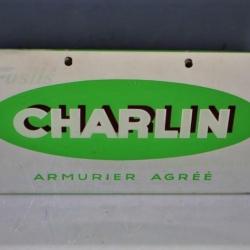 PUB FUSILS CHARLIN &agrave; SAINT ETIENNE sur MIROIR ATELIER 30/16CM - FRANCE XX&egrave;