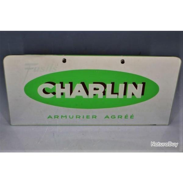 PUB FUSILS CHARLIN  SAINT ETIENNE sur MIROIR ATELIER 30/16CM - FRANCE XX