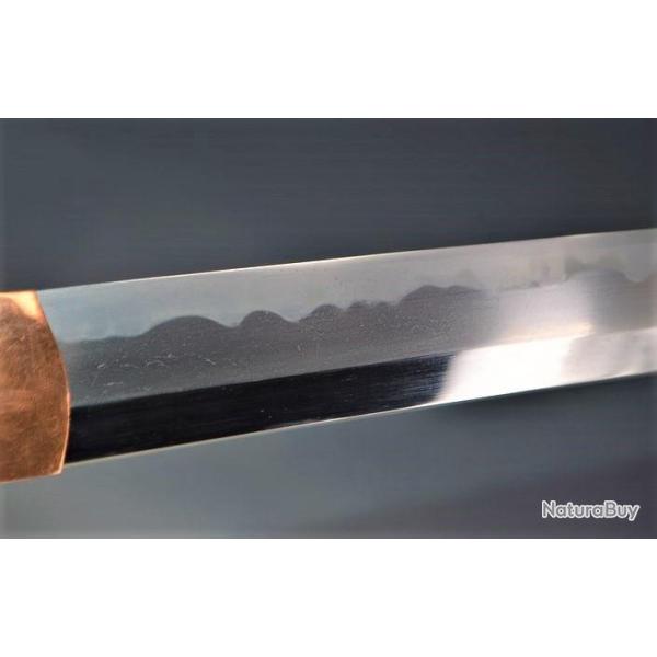 SHINTO KATANA YOSHISHIGE province BINGO �poque fin EDO (1603- 1868) SHIRASAYA 74 cm - JAPON XIX� Col