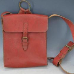 SACOCHE SPAHIS EN CUIR ROUGE COMPLET AVEC ARNACHEMENTS - France Premi&egrave;re Guerre Reglo France France 