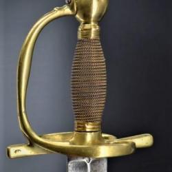 SABRES DES CAVALIERS ET DES DRAGONS MONTURE A LA SUEDOISE Mod&egrave;le de 1776 KLINGENTHAL 1776 &agrave; 1779 - F