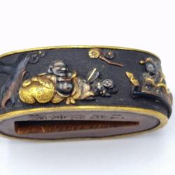 FUCHI SAMOURAI KATANA TANTO WAKIZASHI SHAKUDO - JAPON 19e Tr&egrave;s bon Japon XIX eme Cat&eacute;gorie B&deg;2