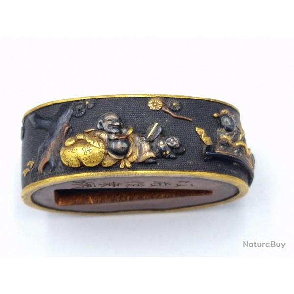 FUCHI SAMOURAI KATANA TANTO WAKIZASHI SHAKUDO - JAPON 19e Tr�s bon Japon XIX eme Cat�gorie B�2
