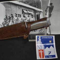 COUTEAU DE COMBAT DE BESSON EMILE RESISTANT et MONITEUR TECHNIQUE CHANTIER DE JEUNNESSE - France sec