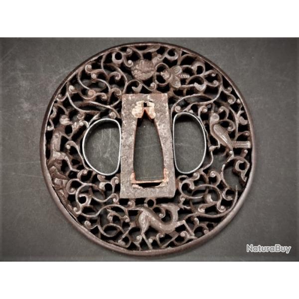 TSUBA NANBAN PERIODE EDO JAPON 18� Tr�s bon  Japon Objets d'Arts XVIII�