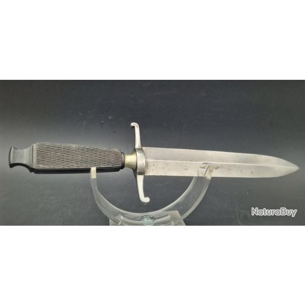 FORT COUTEAU DE CHASSE VENERIE DOUBLE TRANCHANT - FRANCE XIX Collection France Trs bon  XIX eme Ci
