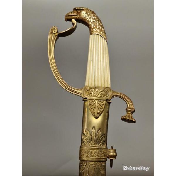 SABRE OFFICIER DE CAVALERIE LEGERE TETE D'AIGLE - USA FRANCE PREMIER EMPIRE Reglo France Collection 