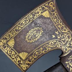 PAIRE DE HACHES DE COMBAT QAJAR TABARZINE AXE INDO PERSAN OTTOMAN XVIII&egrave; Collection Tr&egrave;s bon XVIII&egrave;
