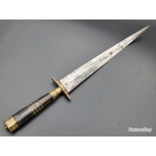 LONG STYLET CORSE ROMIEU XIX� DOUBLE TRANCHANT 35CM Collection France Tr�s bon  XIX eme