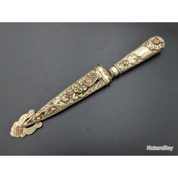 COUTEAU KNIFE CUCHILLO GAUCHO ARGENTIN ALPACA XIX� Collection Tr�s bon XIX eme