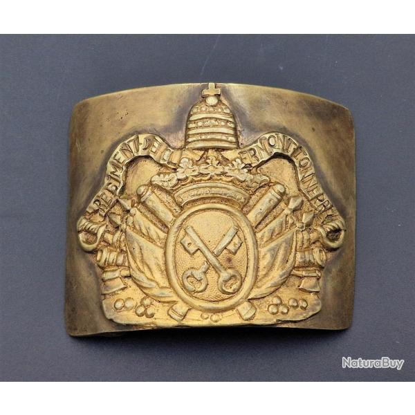 PLATEAU BOUCLE DE CEINTURON D'OFFICIER REGIMENT DE CLERMONT TONNERRE CAVALERIE FRANCE XVIII� 1740-17