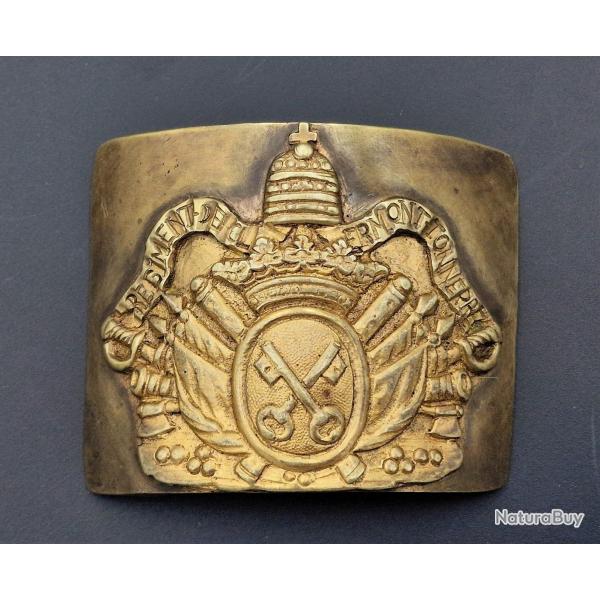 PLATEAU BOUCLE DE CEINTURON D'OFFICIER REGIMENT DE CLERMONT TONNERRE CAVALERIE FRANCE XVIII� 1740-17