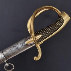 SABRE OFFICIER D'ARTILLERIE MODELE AN IX &Agrave; LA CHASSEUR MANUFACTURE IMP&Eacute;RIALE DU KLINGENTHAL - FRANCE