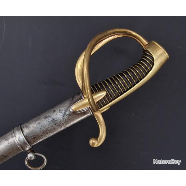 SABRE OFFICIER D'ARTILLERIE MODELE AN IX � LA CHASSEUR MANUFACTURE IMP�RIALE DU KLINGENTHAL - FRANCE