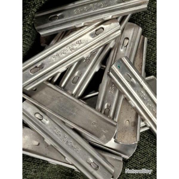 LOT DE 5 CLIPS MAS36 CHARGEMEMENT 7,5x54 MAS MODELE 1936 LAME CHARGEUR Neuf