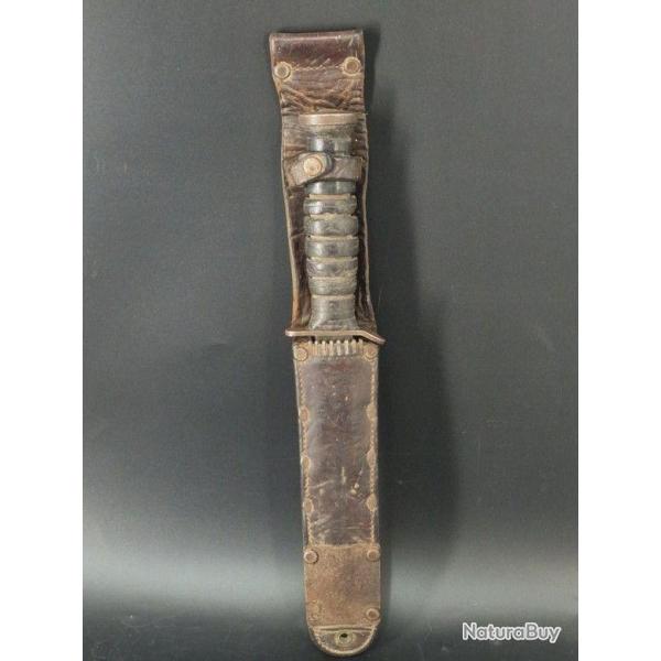 POIGNARD COUTEAU DE COMBAT US M3 IMPERIAL FOURREAU MILSCO US M6 - USA seconde guerre mondiale Bon 2e