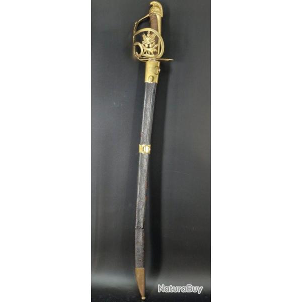 SABRE DES VOLONTAIRES NATIONAUX A LA MONTMORENCY CHIEN ET TROPHEES FRANCE REVOLUTION Collection Fran