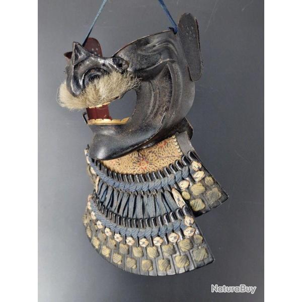 MEMPO JAPONAIS MASQUE ARMURE DE SAMOURAI EPOQUE EDO JAPON Collection Trs bon  Japon XIX eme