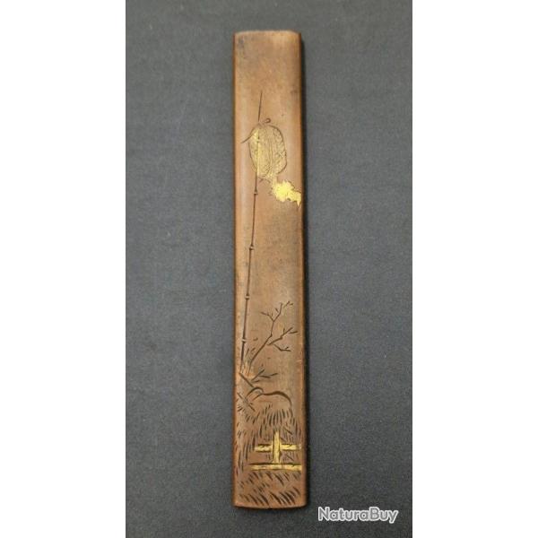 KOZUKA CUIVRE TANTO KATANA SIGNATURE JAPON EDO PERIOD Collection Tr�s bon  Japon XIX eme