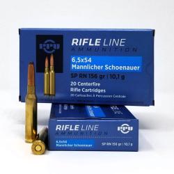Cartouches PPU Calibre 6,5x54 MANNLICHER SHOENAUER SPRN 156grs - Boite de 20 unit&eacute;s