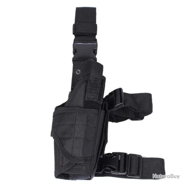 Holster de cuisse universel noir pour arme de poing