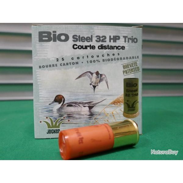 25 cartouches cal 12/70 BIO STEEL 32 HP TRIO SHORT RANGE de JOCKER