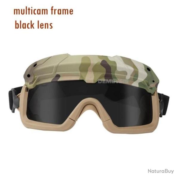 Lunette De Protection Airsoft/Paintball Camouflage Lentille Noir - LIVRAISON GRATUITE !!