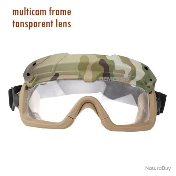 Lunette De Protection Airsoft/Paintball Camouflage Lentille Transparente - LIVRAISON GRATUITE !!