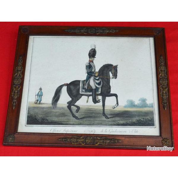 BELLE GRAVURE DE HORACE VERNET �poque Premier Empire Gendarme d Elite Reglo France Collection France