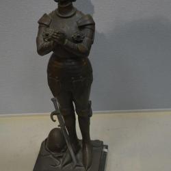 BRONZE Jeanne D'Arc sign&eacute; NOEE Collection France Tr&egrave;s bon XIX eme