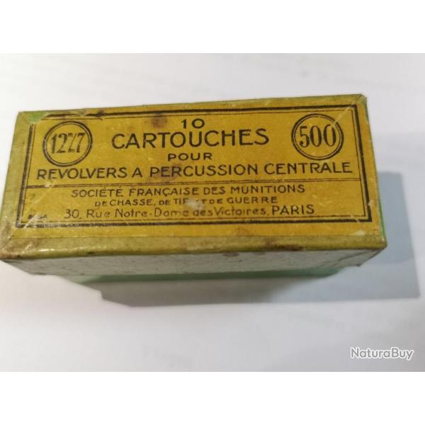 Rare bo�te ancienne Collection 10 CARTOUCHES CALIBRE 500 PN Collection France Tr�s bon  XIX eme