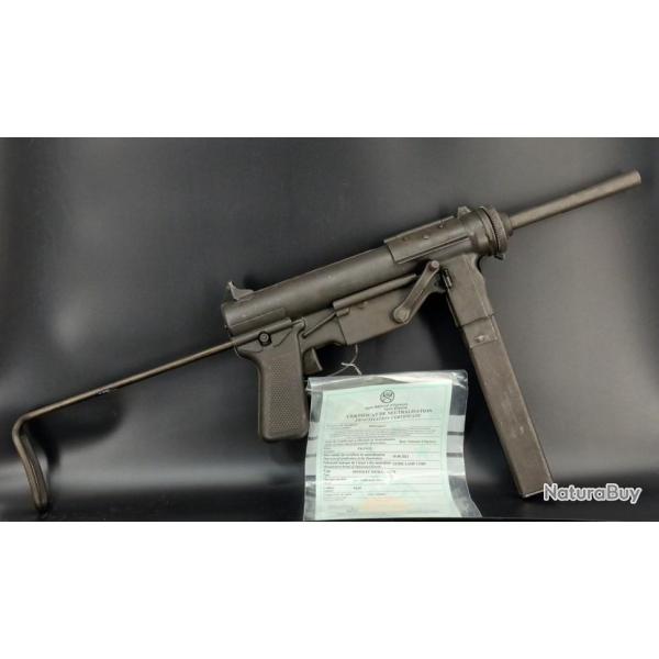 PM SUBMACHINE GUN M3 GREASE GUN OSS 1944 US 9MM SMG STEN MAGASIN 1000 Exemplaires PARACHUTAGE RESIST