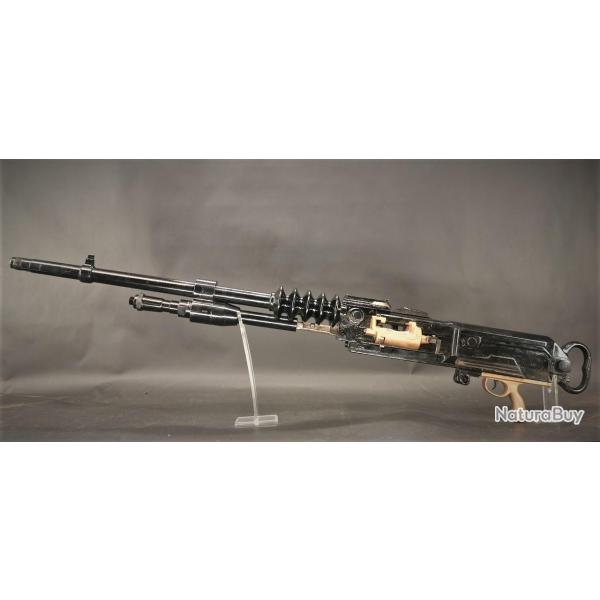 WW1 MITRAILLEUSE HOTCHKISS mod�le 1914 dat�e 1917 calibre 8x51R Neutra Desactiv� Culasse Mobile Bolt