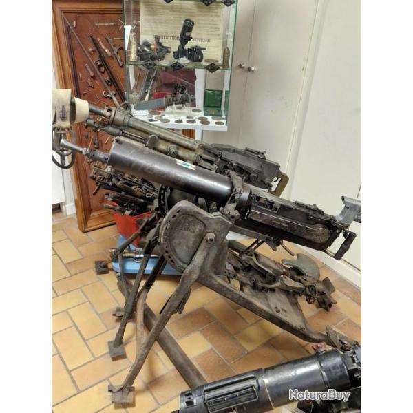 MITRAILLEUSE MAXIM MG 08 SUR AFFUT TRAINEAU Calibre 8x57 JS NEUTRALISATION UE MG08 WW1 - Allemagne p