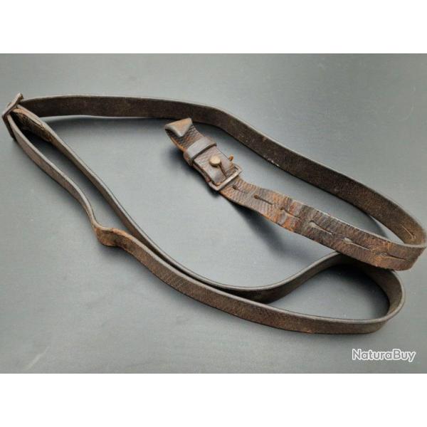 WW1 KAR 98 RARE BRETELLE CUIR KARABINER MAUSER 98 AZ - ALLEMAGNE PREMIERE GUERRE MONDIALE 1ere GM Tr