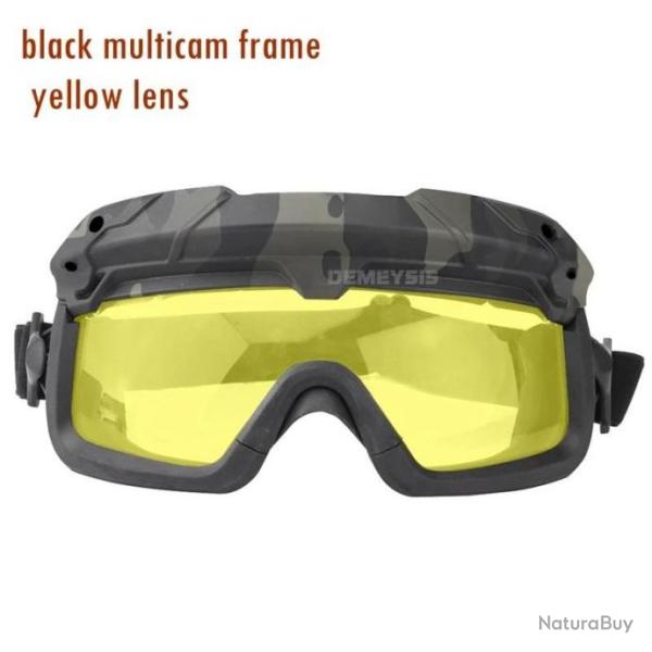 Lunette De Protection Airsoft BK Lentille Jaune - LIVRAISON GRATUITE !!