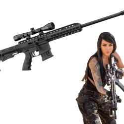 PACK Carabine PALLAS BA-15 Noir - 22LR + Lunette + 1 Chargeurs NOIR