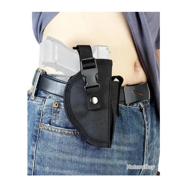 Holster de pistolet ceinture droitier en nylon avec clip