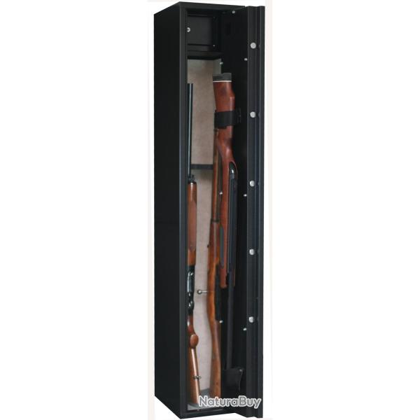 Armoire 4 armes avec lunette + 1 dans la porte avec coffre int�rieur INFAC SAFE