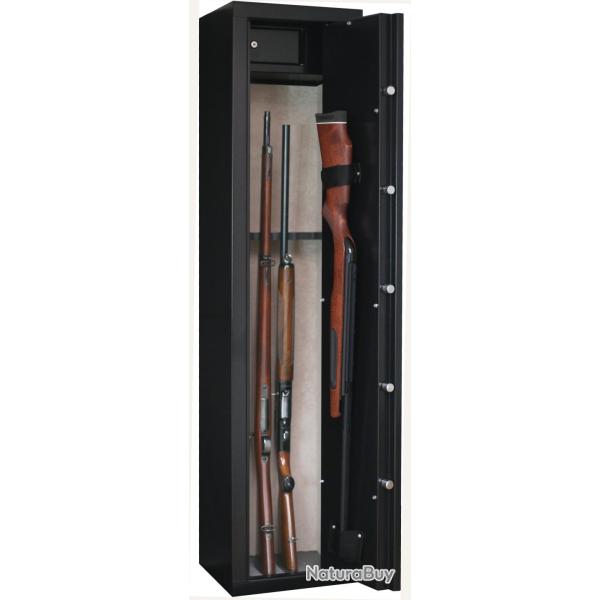 Armoire 6 armes avec lunette + 1 dans la porte avec coffre int�rieur INFAC SAFE