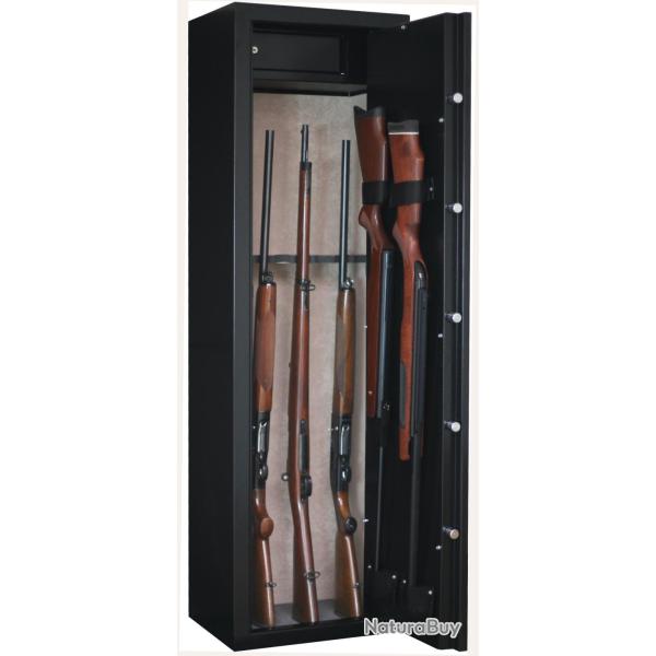 Armoire 8 armes avec lunette + 2 dans la porte avec un coffre int�rieur INFAC SAFE