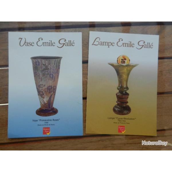 2 cartes postales publicitaires  les vitrines de Nancy - Emile Gall�