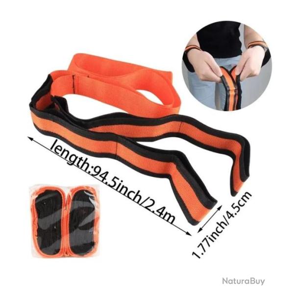Lot 2 Sangles Dplacement Objets encombrants Levage Facile Scurit Polyvalentes Orange Pratique