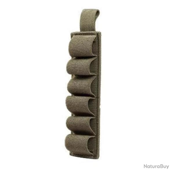 Cartouchi�re Simple Molle Scratch + Boucle 6 Cartouches Kaki Nylon Haute qualit� Adaptable Fiable