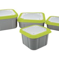 Matrix 2Pt Grey/Lime Compact Bait Box Solid Top