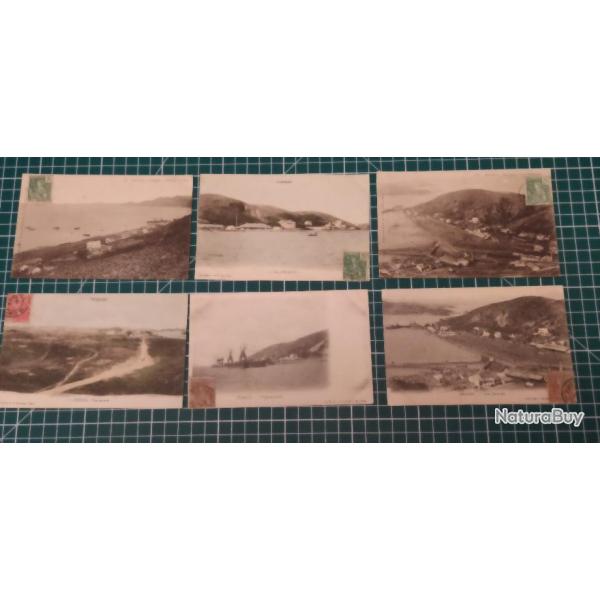 TONKIN, HONGAY 6 CARTES, DUFRESNE, DEMANGE, DIEULEFIS (g)