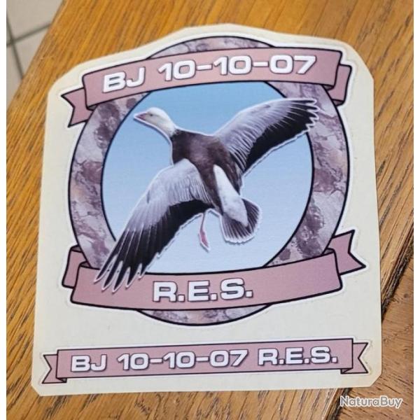 Autocollant chasse , gibier d'eau ,canards