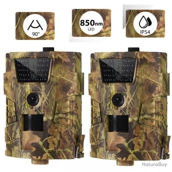 2 CAM�RAS DE CHASSE - D�TECTEUR DE MOUVEMENT CAMOUFLAGE 20MP - PHOTOS/VID�OS - LIVRAISON GRATUITE