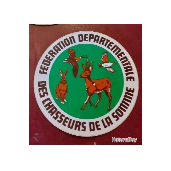 Autocollant chasse, fdration des chasseurs de la somme modle 2