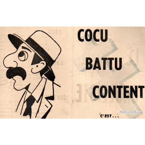 tract anti de gaulle cocu, battu , content le gaulliste vers 1943